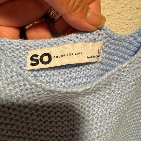 SO Light Blue Knit Top - Picture 8 of 8